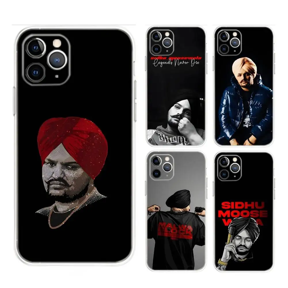 

Indian Rapper Sidhu Moose Wala Phone Case For iPhone 17,16,15,14,13,12,Mini,11,Pro,Max,Plus,Air,X,XR,XS,8,SE,2020, Transparent