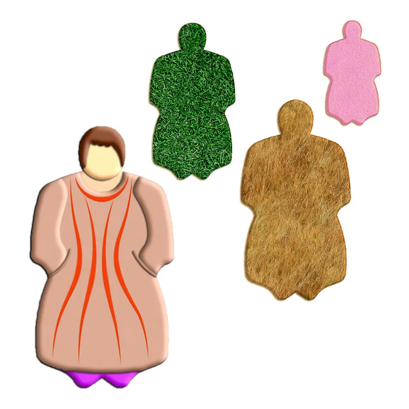 Four Specifications Cartoon Gingerbread Human,Big Woman,Plastics Mould,Cake Fondant Tool,Cookie Sushi and Fruits Cutters