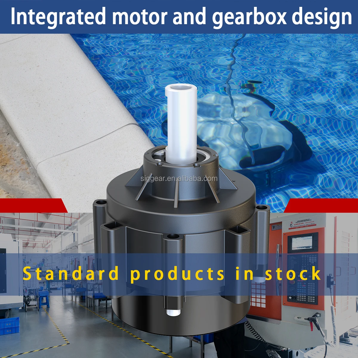 Electric Hub Gear Motor For Pool Cleaner Robot Automatic Cleaning Equipment Drive System OEM Factory Supply