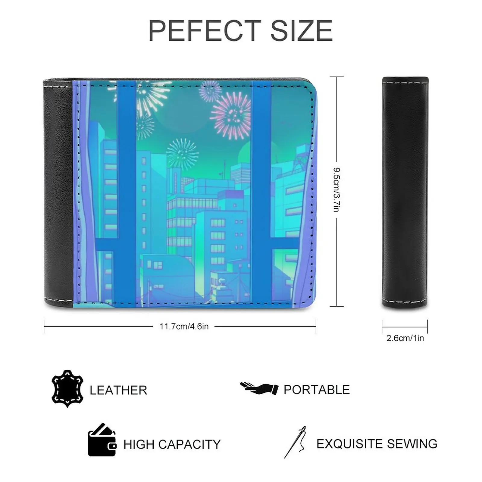 黙示録男性財布 Pu レザーショート男性財布クレジットカード財布男性マネーバッグ黙示録惑星太陽 SF クラッシュレッド