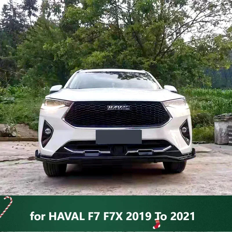 

New! Front Bumper Splitter for HAVAL F7 F7X 2019 To 2021 Lip Diffuser Carbon Surface Body Kit Spoiler Skirt