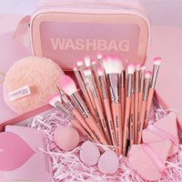 MAANGE 27PCS Makeup Tools Kit 20PCS Foundation Concealer Eyeshadow Makeup Brush Cosmetic Makeup Sponge Remover Valentines' Day