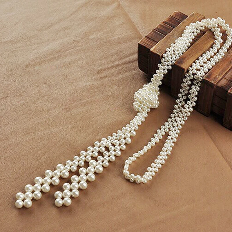 fnaf 2 rupee item Genshin Impact Fashion Lace Pearl Necklace Traf Women Female New Type Exceed Long Necklace 140cm Jewelry