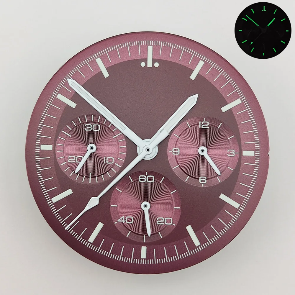 VK63 Dial VK63 Panda Dial Custom Logo Chronograph Electronic Multifunctio Luminous Dial VK63 Hands Suitable For VK63 Movement