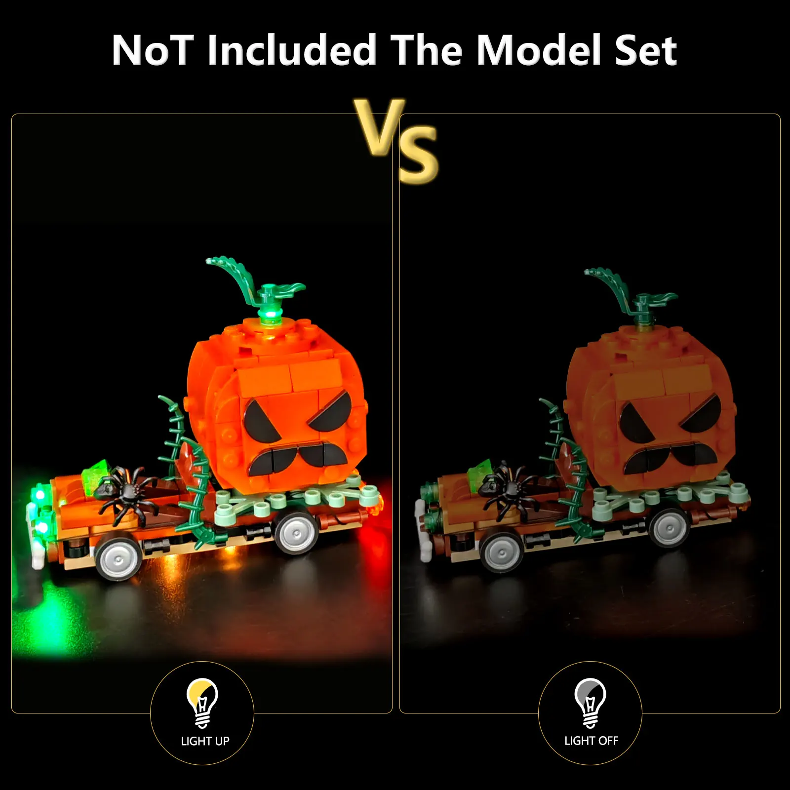 Kit de iluminação LED LYBMTWF compatível com caminhonete Lego 40822 Jack-O'-Lantern (NÃO inclui os tijolos modelo)