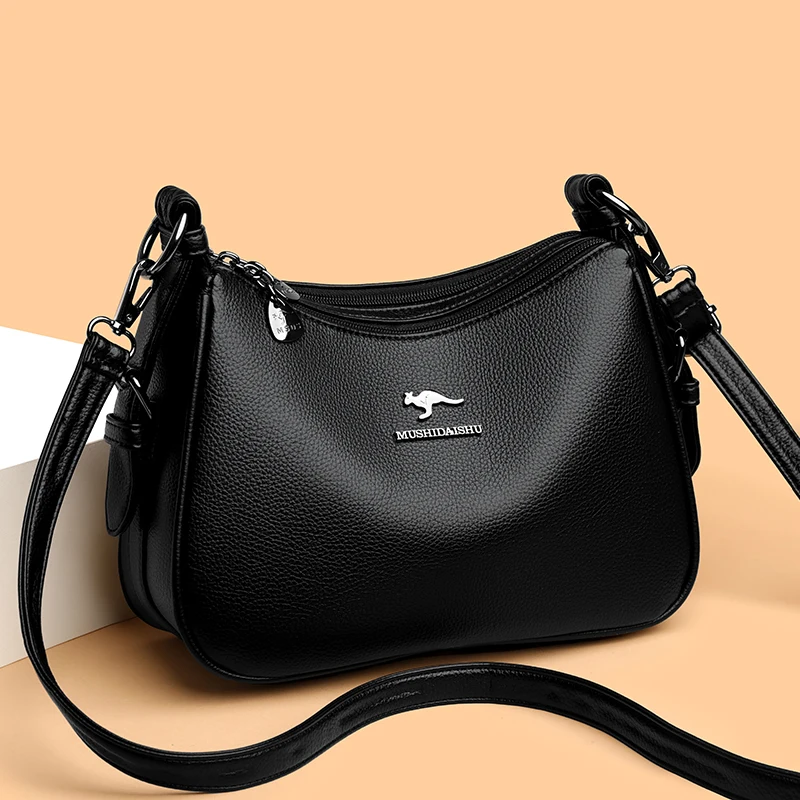 Luxury Designer Ladies Handbags New High Quality Leather Shoulder Bag For Women Female Retro And Minimalist Crossbody Bags Purse view 3