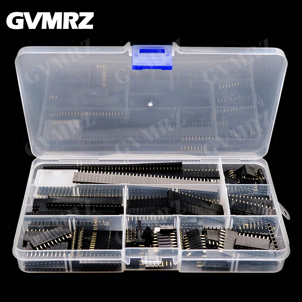 120PCS/box 2.54mm single row pin socket Female Header connector 4PIN 6PIN 8PIN 10PIN 12PIN 16PIN 40PIN PCB board combination Kit