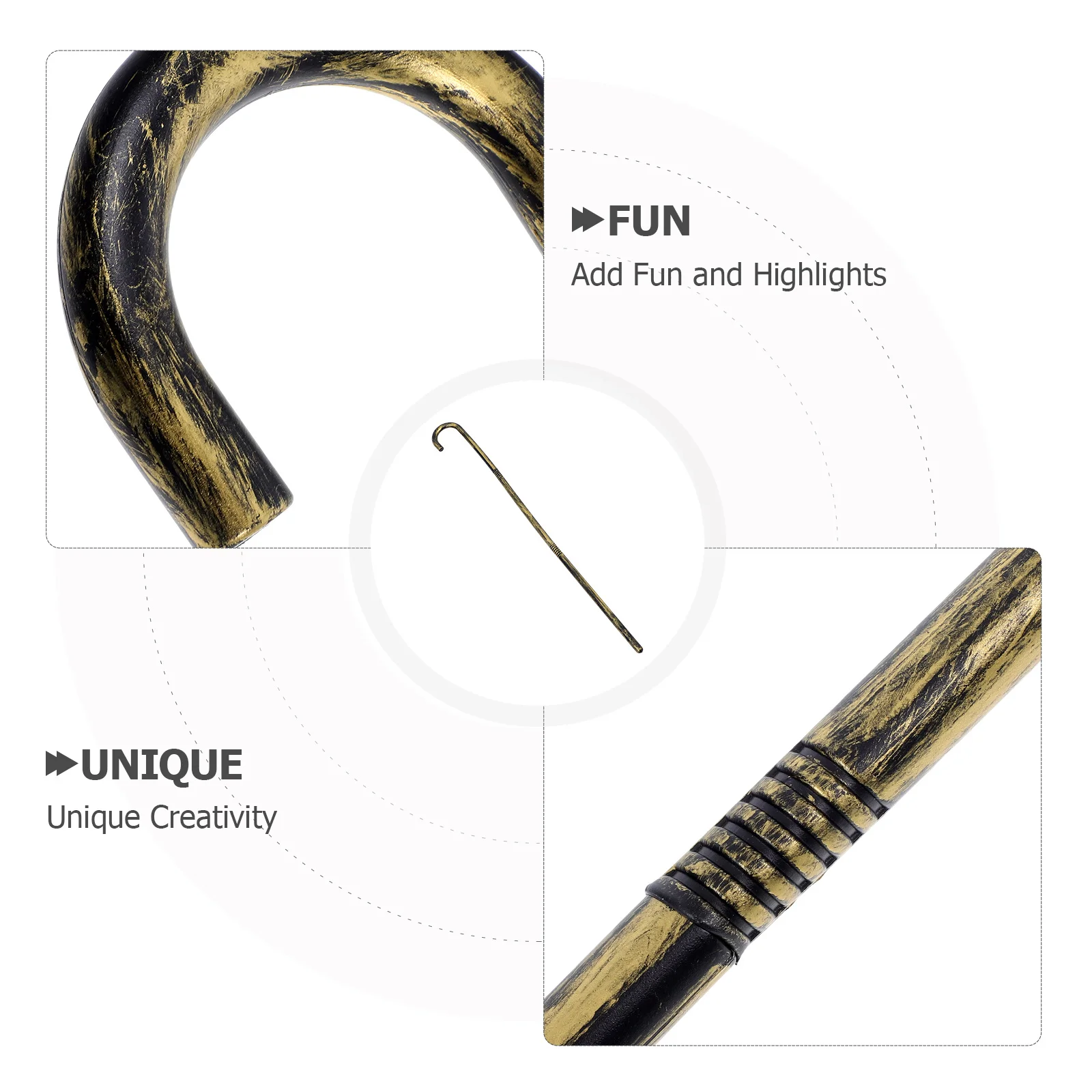 Accessoires de fête canne en plastique danse Costume accessoire Halloween Cosplay bâton de marche scène Performance béquille décorative