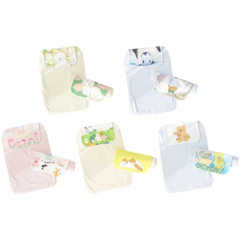 

2pcs Moisture Wicking Baby Towels Colorful & Durable Cotton Handkerchiefs Versatile Cotton Wipes Gentle Towel for Infant