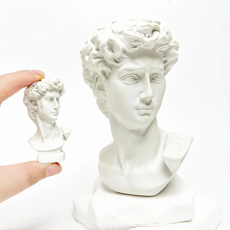 Greek Apollo Head Bust Crafts Resin Sculpture for Figurines Artists Sketching Model Classical Home Decoration David Statue Copy