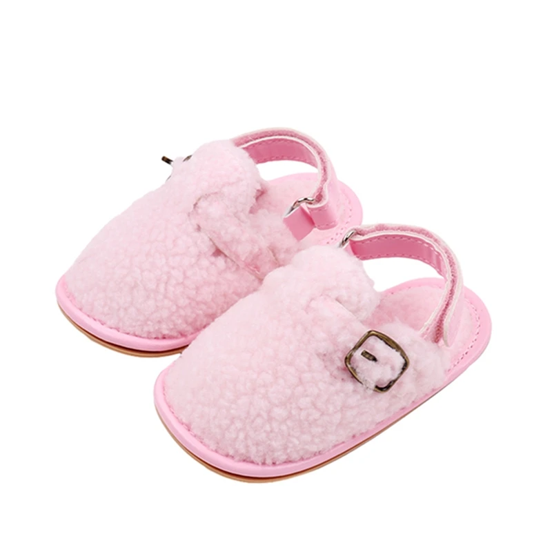 

YILEEGOO Infant Baby Girls Boys Winter Slippers Coral Fleece Anti-Slip Soft Sole Indoor Shoes Toddler Prewalker First Walkers