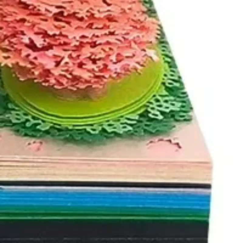 Календарь Time Piece 2026 Настольный календарь со светодиодной подсветкой 3D-разрывной календарь Резьба по бумаге Художественный блокнот Блокнот Подарок на Рождество