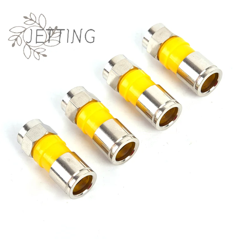 Hot 10pcs RG6 F Type Compression 2.8cm Snap Seal Plug Connector Waterproof F Type