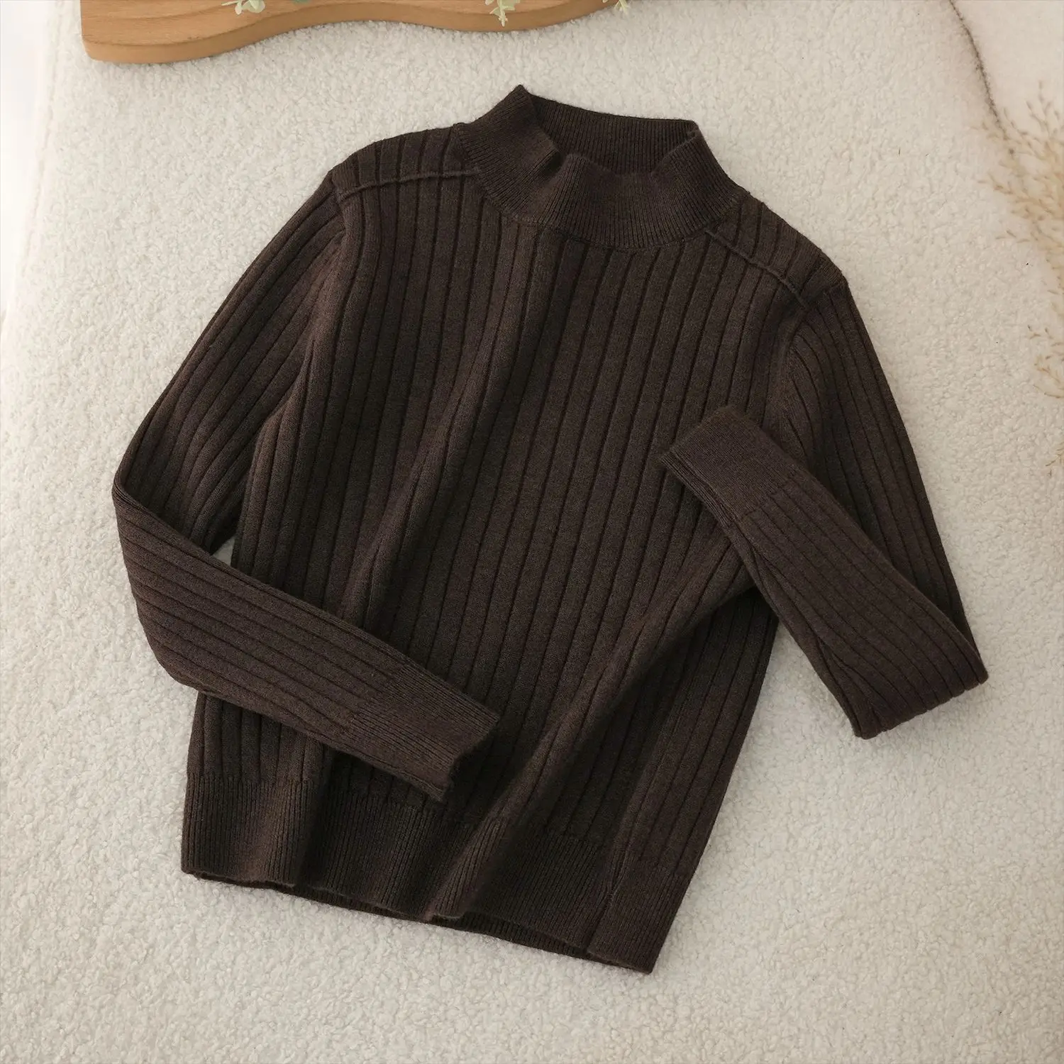 Herbst-Winter-Wollpullover für Kinder – Koreanischer Stil, weiche Strick-Basisschicht für Jungen, Mädchen, Kleinkinder und Kinder, Winterkleidung für Babymädchen – Detail 11