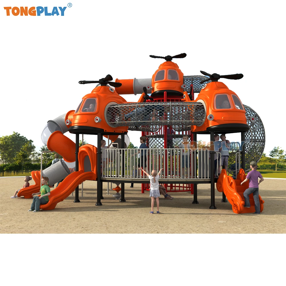 Tong Play Children's park outdoor large-scale combination climbing plastic slide kindergarten shopping mall park play equipment