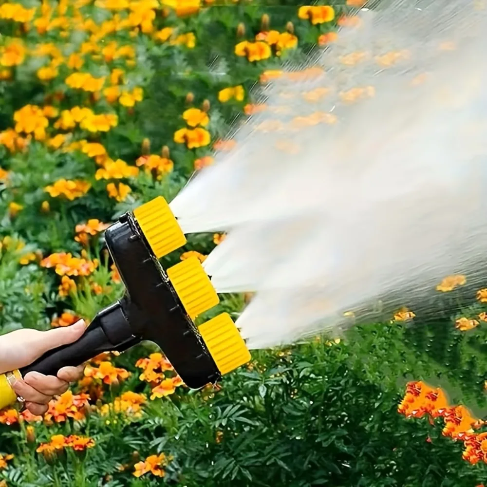 Garden Lawn Sprinkler Nozzle Multi-Head Adjustable Water Hose Spray Head for Agricultural Irrigation Plant Watering Yard Tool