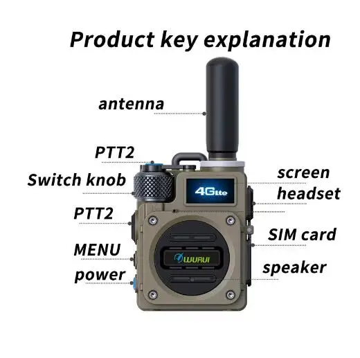 Imagem -03 - Wurui-poc Walkie Talkie g6 Militar Walkie Talkie Rádios de Longo Alcance 4g Telefone de Rádio em Dois Sentidos Polícia Intercomunicador sem Taxa