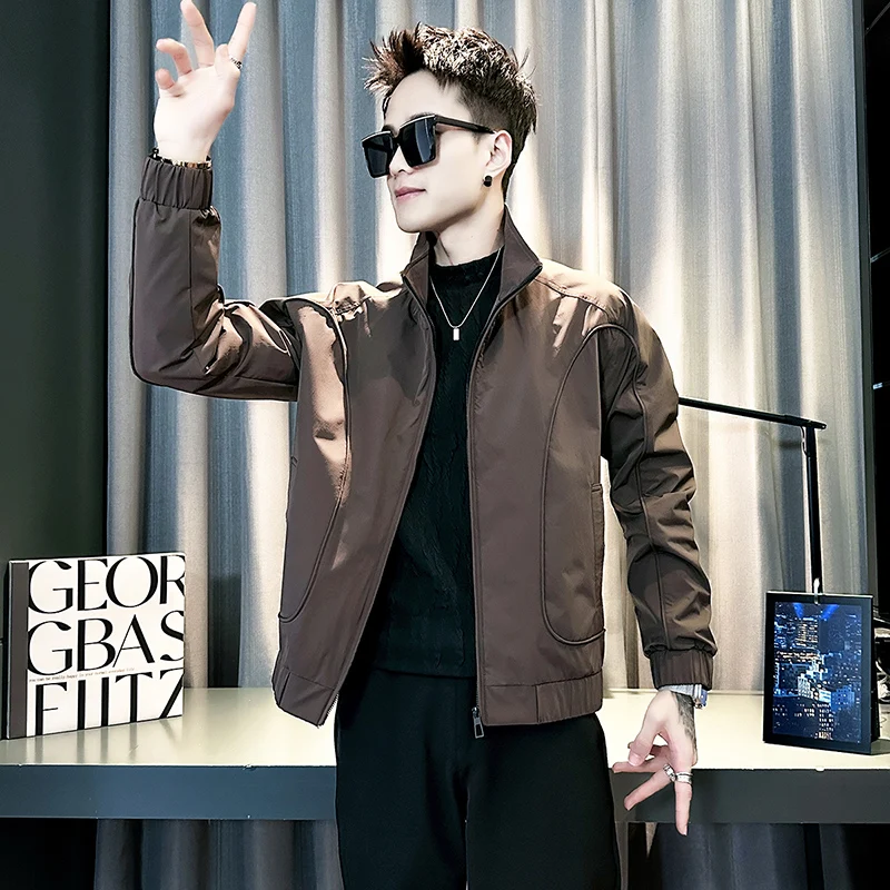 ملابس عمل Jaet Faionable للرجال غير رسمية تناسب الجميع من ألياف البوليستر طويلة Sve بسحاب للإغلاق في الشارع #4