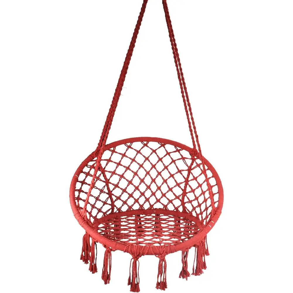 

Кораллово-красное кресло-гамак для улицы из смесового хлопка, 47 дюймов в длину и 24 дюйма в ширину, выдерживает до 250 фунтов.