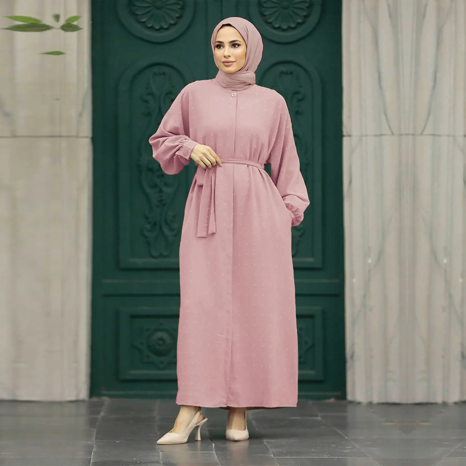 

Eid Ramadan Abayas for Women Elegant Flower Party Maxi Dress Dubai Kaftan Turkish Robe Arabic Muslim Djellaba Morocco Jalabiya