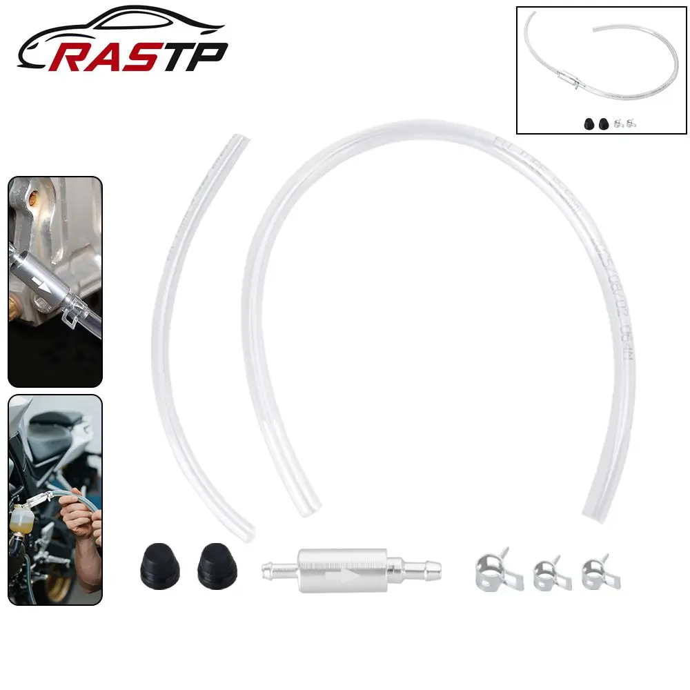 

RASTP-Brake Bleeder Hose with One-Way Check Valve Universal Brake Fluid Bleeding Kit for Car Motorcycle Clutch System HR074