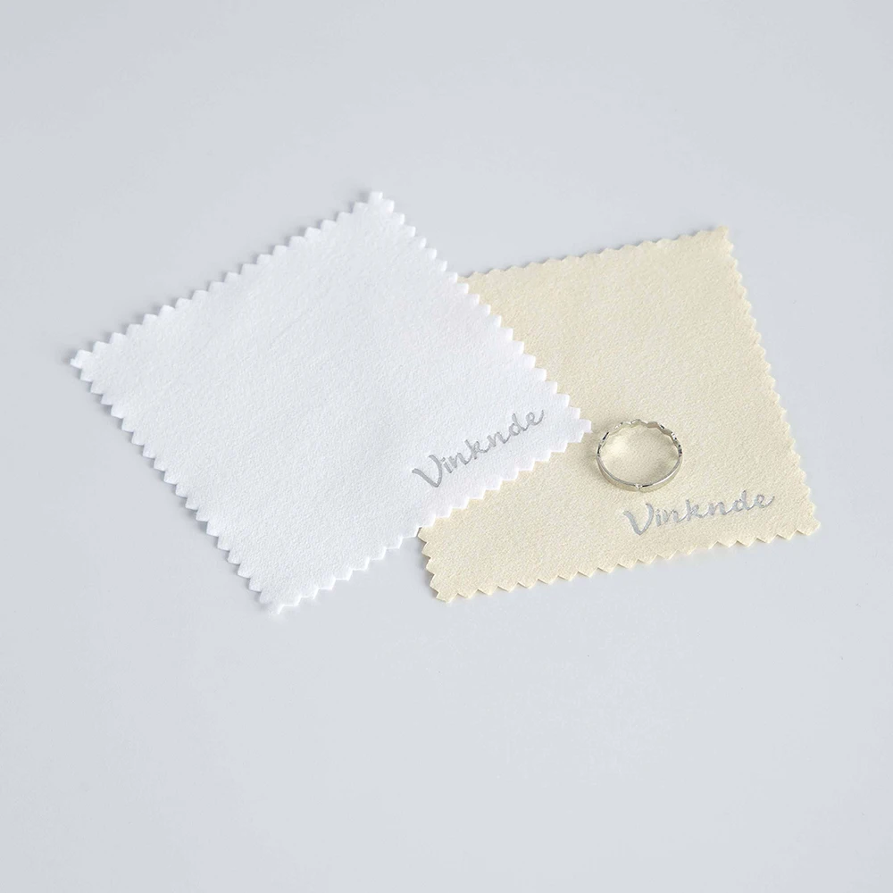 50 Sterling Silver Polishing Cloth Silver Color Cleaning Cloths Soft Clean For Jewelry Tool Custom Logo Suede Cleaning Clothes