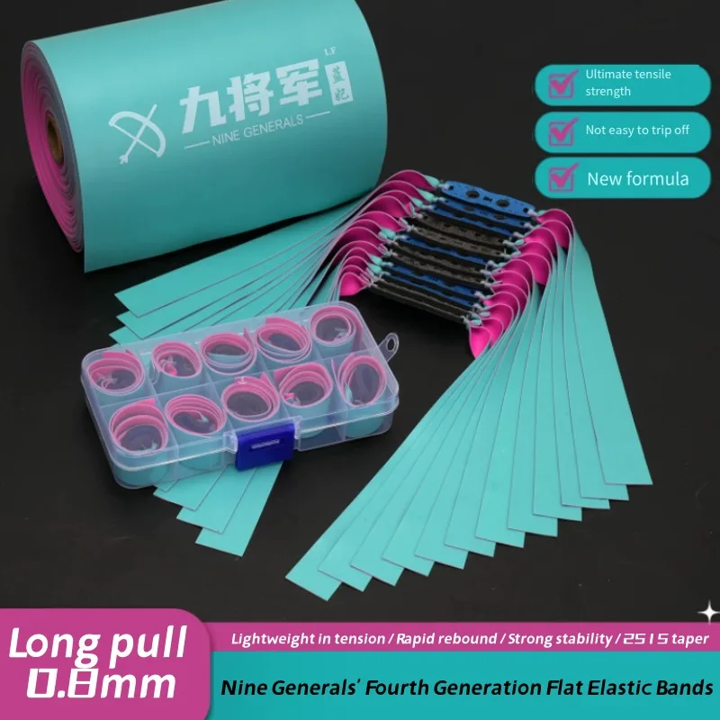 2515 Tapered Flat Slingshot Rubber Bands High Rebound Strong Power Latex Replacement Bands Suitable for Outdoor Target Shooting