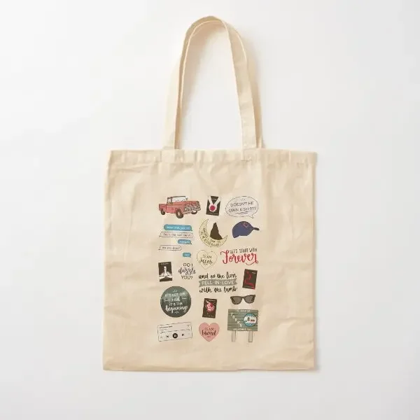 Twilight Movie And Book Art Cotton  Canvas Bag Reusable Printed Fabric Shoulder Bag Shopper Foldable Fashion Travel Ladies Tote