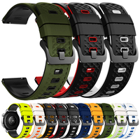 Sports Silicone Strap for Zeblaze Stratos 4 3 2 Smart Watch 22mm Breathable Wristband for Zeblaze Vibe 7/GTS 3/Btalk 3 Pro/Plus