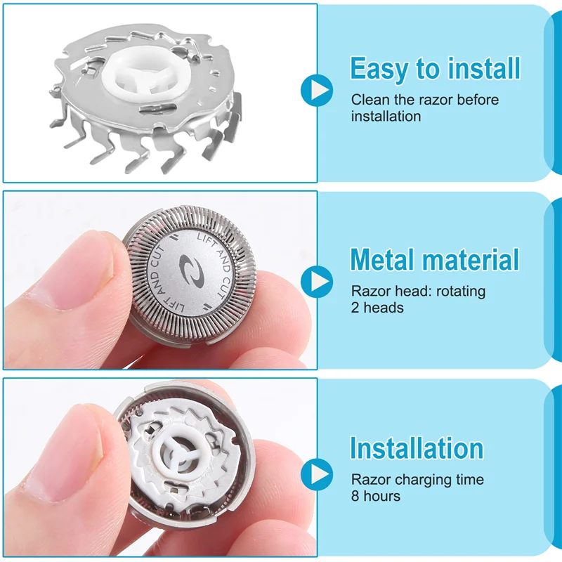 

Homeshopping 4 шт. сменные лезвия для бритвенной головки для Norelco HQ3 HQ30/HQ32/HQ36/HQ300, серебристый