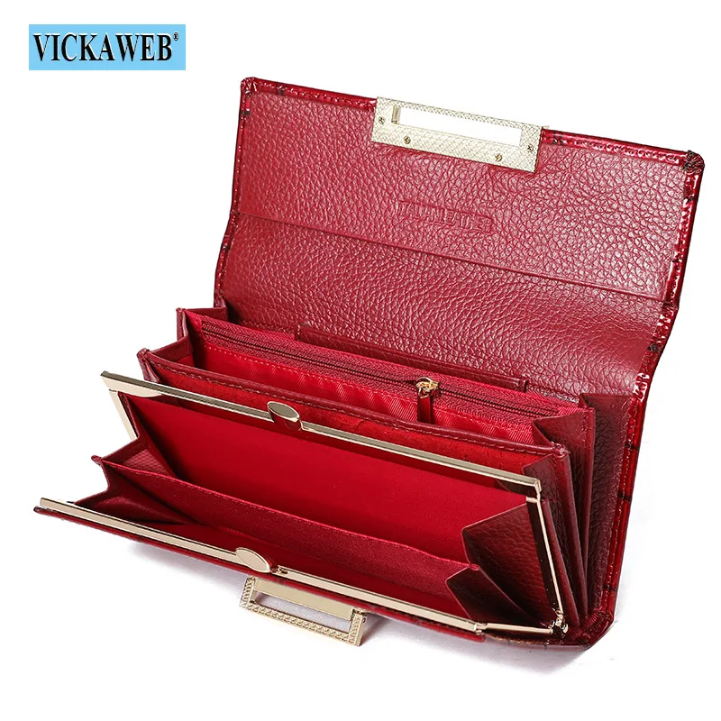 Free Gift Women Wallet Diamonds Leather Female Purse Fashion Hasp Coin Pocket Long Design Clutch Ladies Card Holder Money Bag