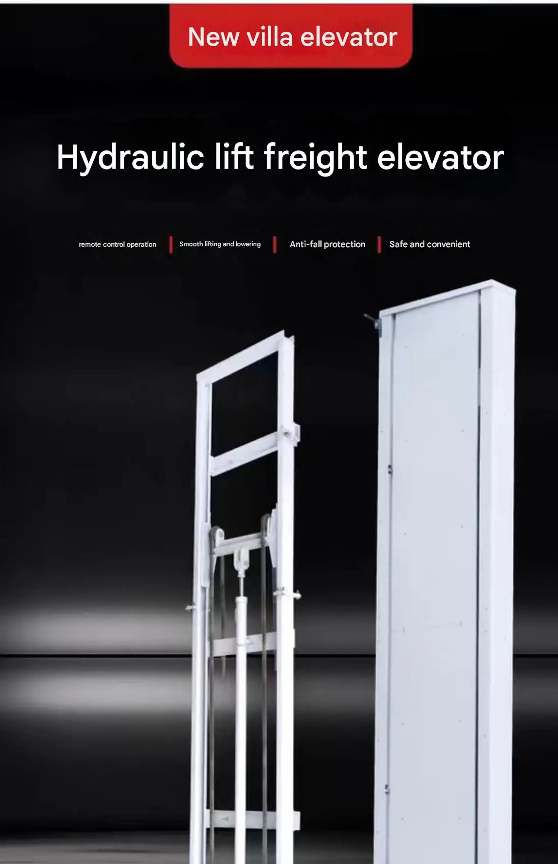 Сверхмощный электрический гидравлический подъемный стол, устойчивый малошумный грузовой лифт для домашнего складского коммерческого использования