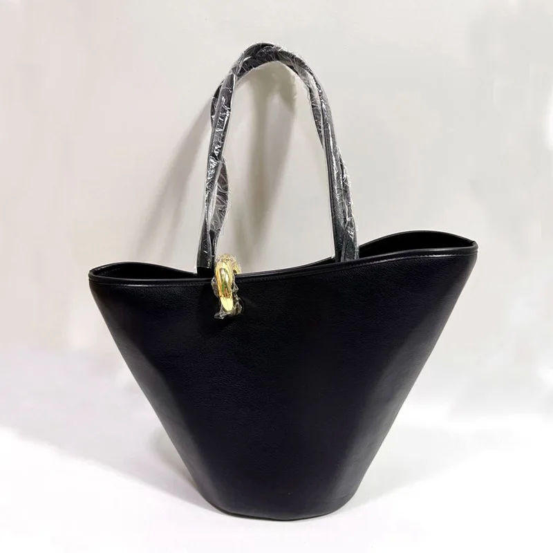 

Spring and summer designer casual multifunctional commuter basket bag 2025 new fashion retro women PU leather tote bag women