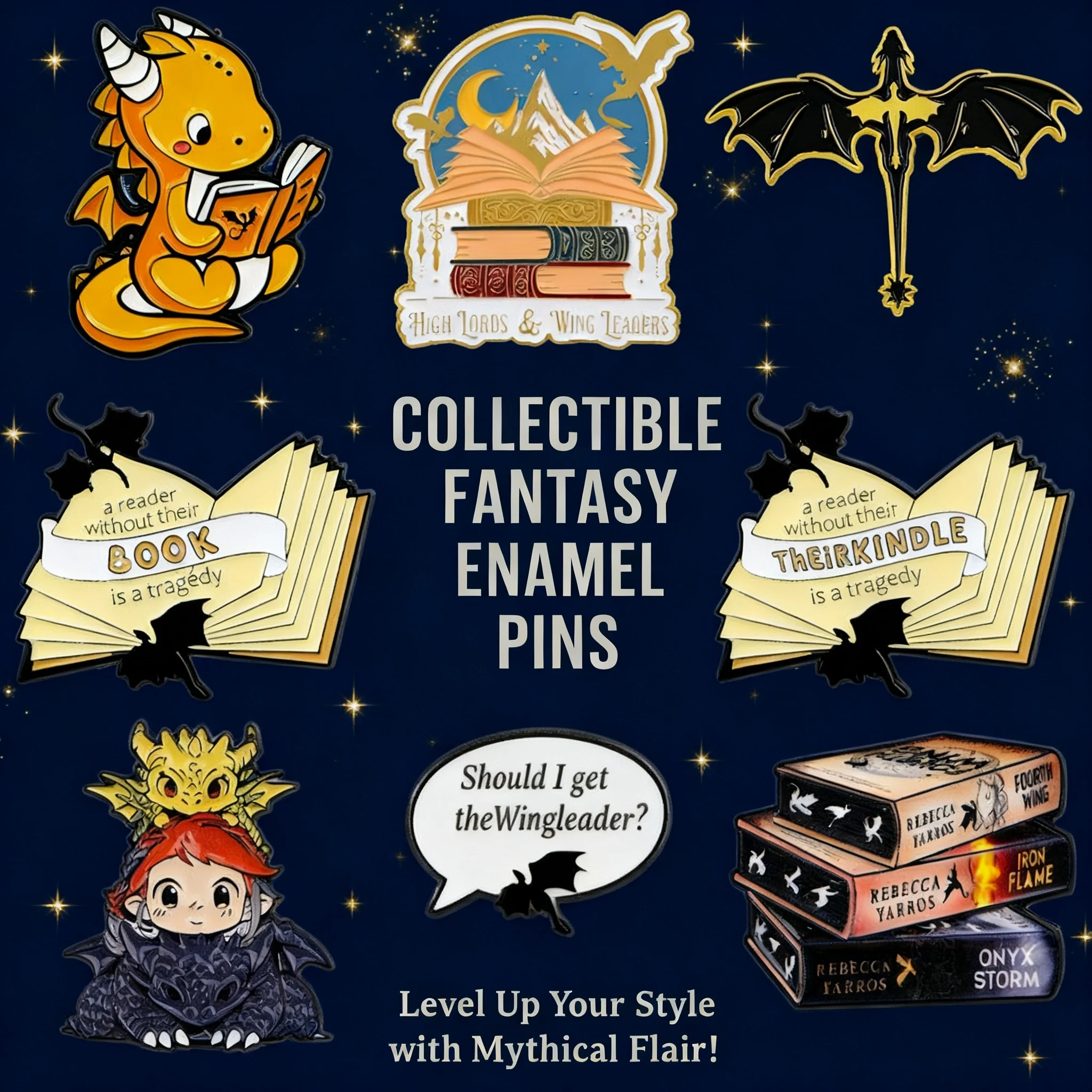 Alloy Brooch Pin Badge for Clothing Backpack Accessories Women Men Fashion Hot Selling Wholesale 4th Wing