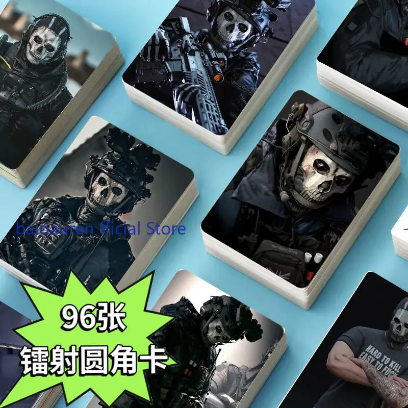 Ghost Call of Duty Mobile Ghost Keegan Nikto Konig Zimo Krueger بطاقة ليزر مجموعة صور قطع قابلة للجمع بطاقة بريدية