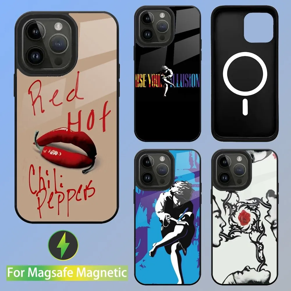 Red Hot Chili Peppers RHCP Phone Case For iPhone 15,14,13,12,11,Plus,Pro,Max Mini Magsafe Magnetic Wireless Charging