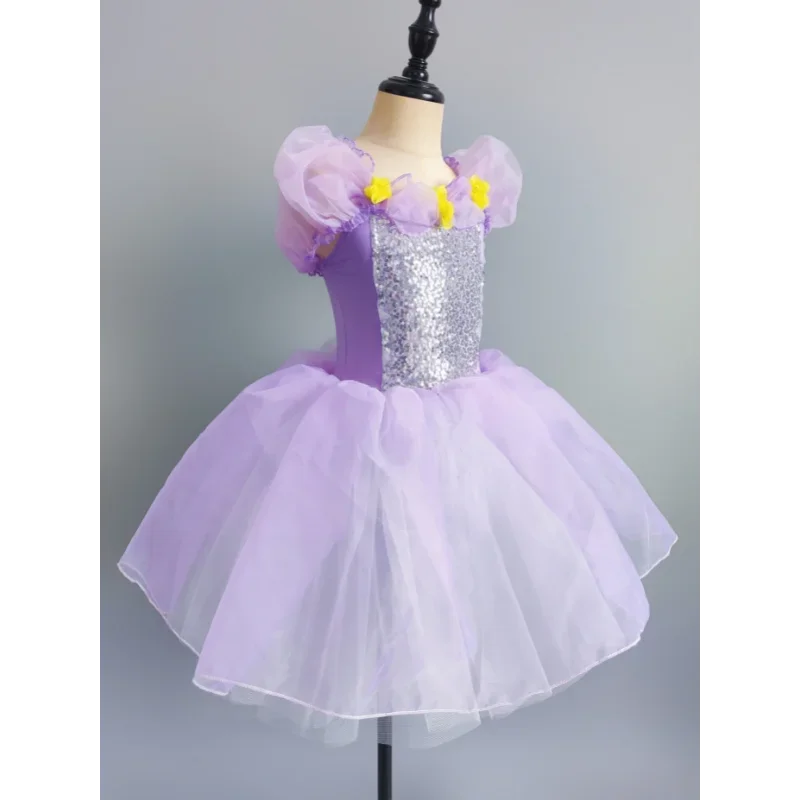 Children's Sequins Professional Ballet Skirt Swan Dance Performance Ballet Costume Girl Dance Costume