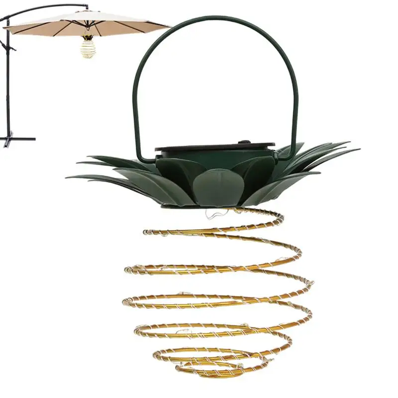 

Solar Light Spiral LED Lanterns Solar Powered Pineapple Lamp Spiral LED Lanterns Outdoor Decorative String Wire Lights For