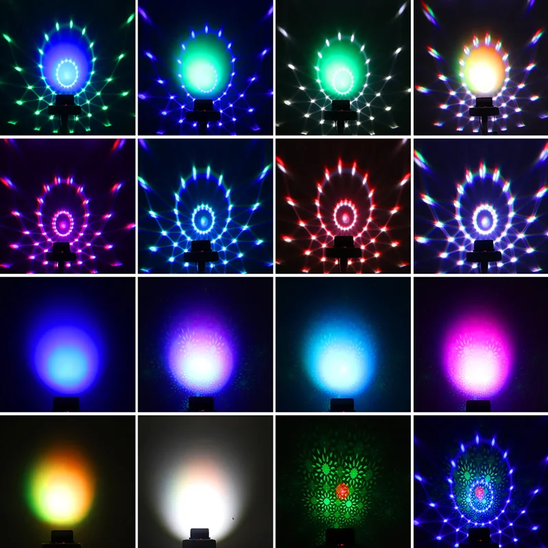 Imagem -06 - Colorido Magic Ball Strobe Light Disco Efeito Laser Light Full Sky Star Flash dj Bar Luz Colorida Caleidoscópio 4in 1