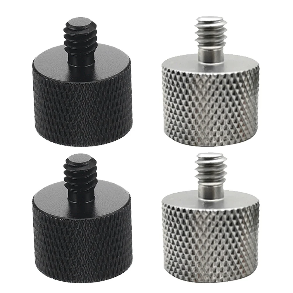 4pcs 3/8" To 5/8" Mic Stand Adapter 1/4 Inch Threaded Screw Converter For Tripod Camera Accessories Mount Holder Microphone