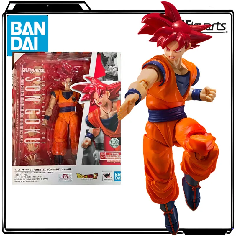 Bandai Genuino SHFiguarts Anime Figura Dragon Ball Z Super Saiyan Dio Son Goku 140mm Action Figure Giocattoli per I Ragazzi Bambini Regalo