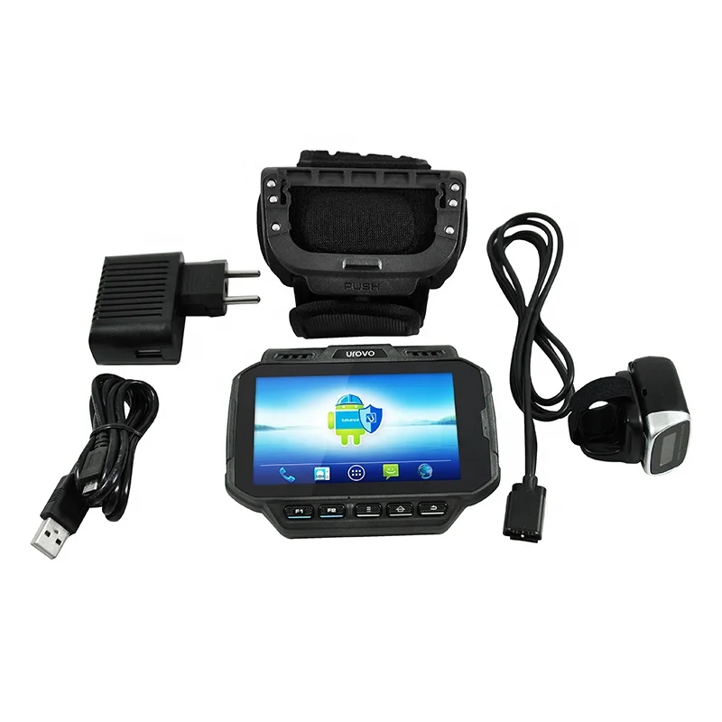 Urovo U2 4 Inch Android 10 Industrial Logistics Rugged Wearable PDA Devices Wearable 1D 2D Barcode PDA Scanner