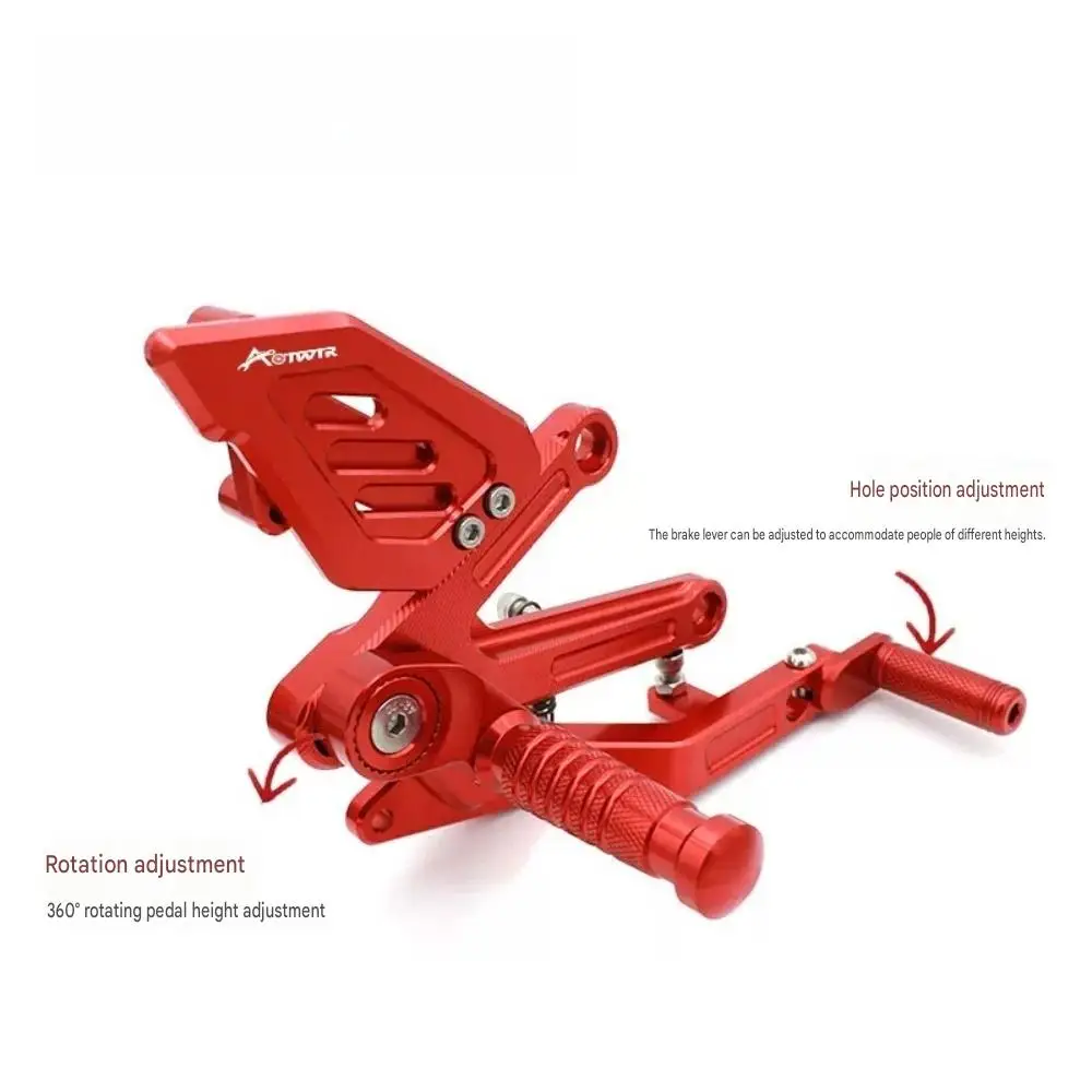 Adjustable footpegs for 2023-2026 QJMOTOR SRK800RR and SRK600RS motorcycles: / Rearward footpegs, racing footpegs