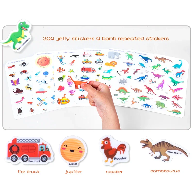 ​​Educational Sticker Activity Book, Focus Training Quiet Time Puzzle, Cognitive Learning Stickers for Children​ image 6