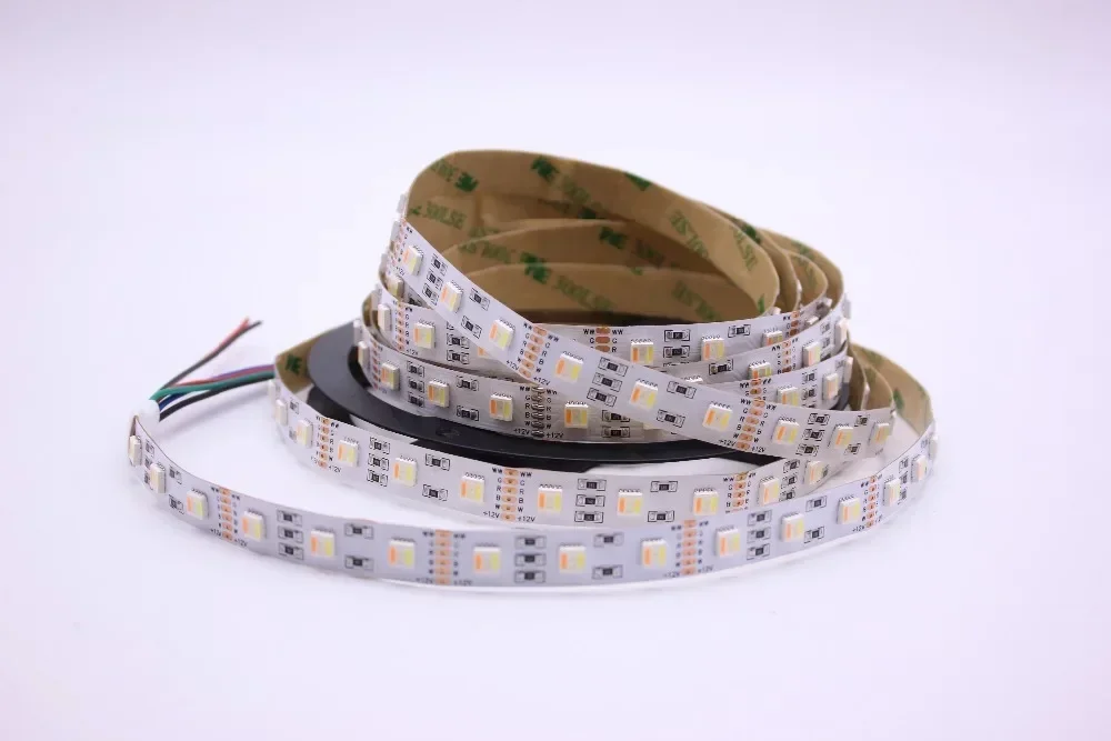 LED Strip 5050 RGB+CCT RGBCCT RGBWW 60LEDs 84LEDs 96LEDs 112LEDs 12V 24V 5in1 Chips LED CW+RGB+WW Flexible Strip Tape Light COB