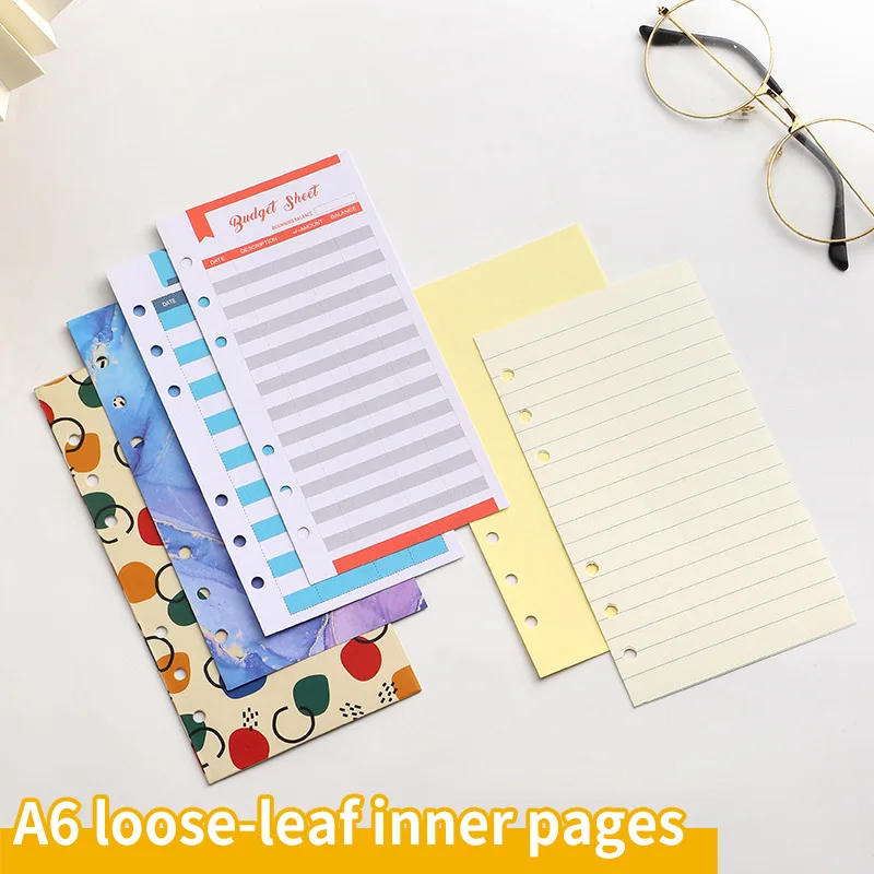 A6 Binder Budget Planner Organizer 6 Ring Binder Envelopes Pockets And 12 Pieces Expense Budget Sheets