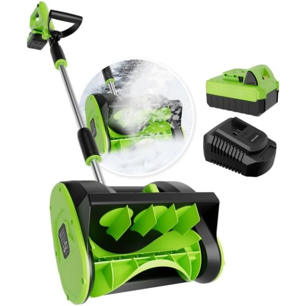 Akülü Kar Küreği, Yön Plakalı, Lityum İyon Pil Paketi ve Hızlı Şarj Cihazı Dahil Akülü Kar Küreği