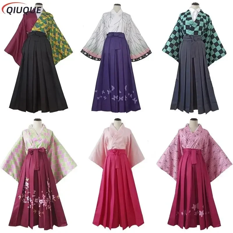 

❤ 2026 ❤ 2026 Kamado Tanjirou Nezuko Kochou Shinobu Tomioka Giyuu Kanroji Mitsuri Tsuyuri Kanao Cosplay Costume Kimono Dress A