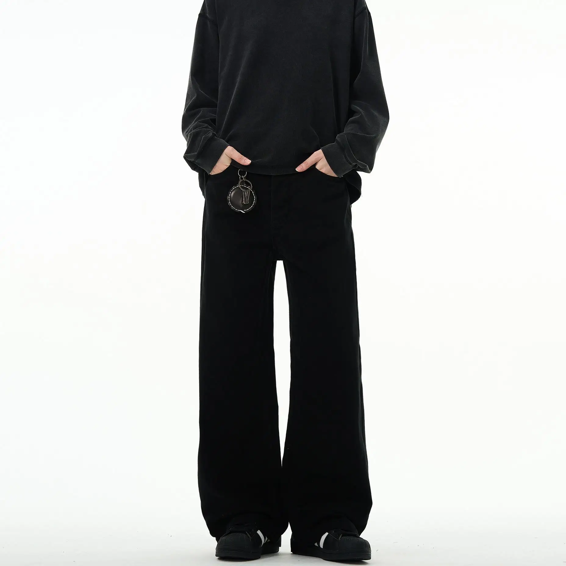 

Свободные прямые джинсы Bla, мужские винтажные брюки, джинсовые брюки в американском стиле ретро, зимние длинные брюки