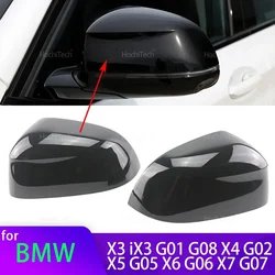 Replacement Rearview Side Mirror Covers Cap for BMW X3 iX3 G01 G08 X4 G02 X5 G05 X6 G06 X7 G07 Carbon Fiber Glossy
